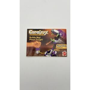 VINTAGE 1997 MATTEL CONSTRUX REPTILES 4 MODELS Instructions Only.